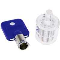 1PCS 7 Pin Lock Transparent Tubular Lock Practice View Padlock Training Skill For Locksmith