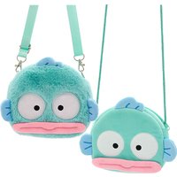Fashion Sanrio Anime Figure Hangyodon Plush Bag Cute Cartoon Soft Stuffed Storage Bag Shoulder Bag For Girl Birthday Gift Kawaii