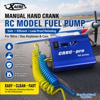 XAERO RC Model Fuel Pump Manual Hand Crank Refueling System for Nitro/Gas Airplanes & Cars Spill-Proof Design