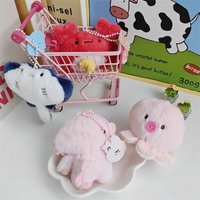 Fashion Plush Marine Organisms Key Chain Crab Octopus Plush Doll Keychain Ray Fish Charms Funny Fish Pendant Unisex