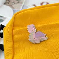 Cute Pink Laprass-Enamel Pins Cherry Blossom Elf Badge RPG Peripheral Cartoon Jewelry Gamer Creative Gift Collect