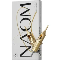 NAOM 10Pcs/Box Permanent Makeup Needles Cartridge Disposable Safety Tattoo Needles Microblading for Cartridge Tattoo Machine Pen