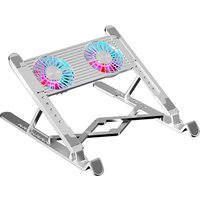 Laptop Cooling Pad with 2/4 Fans Foldable Loptop Support RGB Silent Gaming Laptop Cooler Fan 7 Height for 11-17.3 Inch Notebook