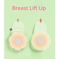 2Pcs Women Sexy Silicone Breast Lift Up Nipple Cover Reusable Bra Stickers Self Adhesive Invisible Chest Petals Strapless Bras