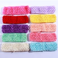 100PCS 4*28CM Fashion Crochet Elastic Band For Head Wear Hollow out Knit Ribbon Hair Tie Garment Accessory