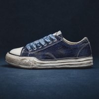 Maden 2026 New Dissolving Washed Denim Canvas Shoes Men American Retro Street Thick Sole Casual Summer Sneakers running shoes