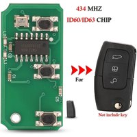 jingyuqin Remote Car Key Circuit board For Ford Fusion Focus Mondeo Fiesta Galaxy 315/433MHZ 3Buttons With 4D60/4D63 Chip