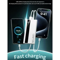 Lenovo 200000mAh Power Bank 120W Fast Charging High Capacity Portable Battery Charger Moblie For iPhone Samsung NEW