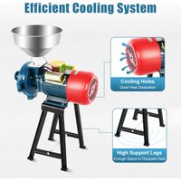 Cereals Grinder 2200W 220V Electric Feed/Rice Flour Corn Mill Dry Cereals Grinder Machine+Funnel for Grain Mills, Hospitals, Pharmacies, Supermarkets, Vegetable Markets