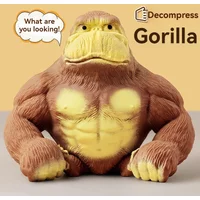 Cute Gorilla Figurines Humorous Expression Monkey Statues Stretchable Squeeze Animal Figure Office Ornament Home Decoration