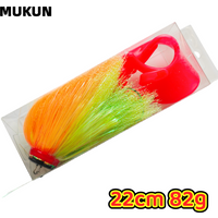 MUKUN 1PC 82G Big Mouse Saltwater Fishing Lure with Stinger Rig Hook Artificial Winter Bait Tackle for Pike Bass Fishing