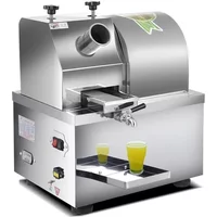 New Desktop Sugar Cane Juicer, Electric & Battery Powered Stainless Steel Sugarcane Extractor Press Machine