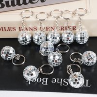 5Pcs Retro 70s 80s Mirror Disco Ball Keychains Disco Music Theme Party Gifts for Birthday Wedding Party Favors Pinata Goodie Bag