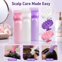 Electric Scalp Applicator Liquid Comb Silicone Shampoo Brush Head Hair Dye Tint Oil Bottle Comb Barber Styling Tools 180ml