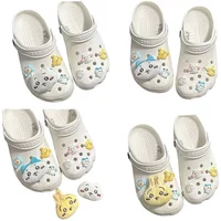 New Cartoon Cute Chiikawa Clogs Shoe Buckle Kawaii ハチワレ Hachiware うさぎ USAG ちいかわ Shoe Flower Shoe Buckle Decorative Accessories