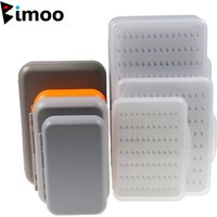 Bimoo Transparent Ultra-mince pêche mouche boîte méchante nymphe mouches truite pêche crochet leurres appât boîte de rangement étui conteneur matériel