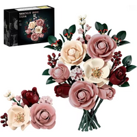 The latest creative rose bouquet building blocks for 2026, birthday gifts for men and women