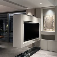 TV stand 360 degrees, partition wall rotating frame, can hide wire, no winding