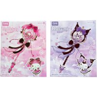 DIY Wander Moon Sanrio Genuine Original Box Assembly Building Blocks Figure Toy Melody Kuromi Cosplay Magic Wand Children Gift