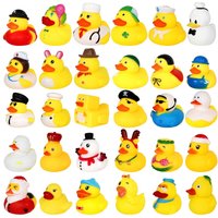Toddler Baby Play Water Toys Little Yellow Duck Bath Toy Squeeze Sound Rubber Ducky Toys Kids Swimming Funny Toys