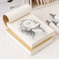 Kawaii 500 Pages Blank Notebook for Students Sketching Graffiti Thick Tearable Notebook Stationery Sketchbook Korean Stationery