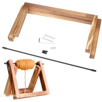 ใRใWooden Yarn Ball Holder, Desktop Yarn Rack & Ribbon Storage Spool Rack, Solid Wood Wool Stand for Hand Knitting Craft