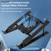 Laptop Cooler Base Stand Foldable Laptop Cooling Pad Holder Notebook Radiator Bracket Heighten Rack With 1 Cooling Fans〔Nest〕