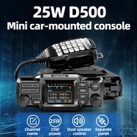 ZASTONE D500 Car Walkie Talkie 25W Mini Mobile Radio Dual Band Car Radio Detachable Panel Transceiver Amateur Car Walkie-talkie