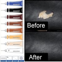 Per Tube Leather Repair Cream Kit, 10 Color DIY Leather Scratch Repair Paste with Brush & Palette for Auto Interior Furniture