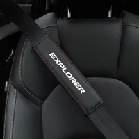 For Ford Explorer 2010 2013 2017 1pc Cowhide Car Interior Seat Belt Protector Cover For car Auto Accessories