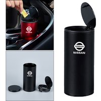 Alloy Car Trash Can Organizer Storage Bag Garbage Bin Ashtray For Nissan Juke Qashqai J10 Pulsar Sentra Altima Nismo Accessories