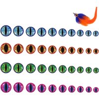 100pcs Holographic 3D Epoxy Fish Eyes Dragon Eyes For Baitfish Streamer Saltwater Fly Jig Baits Fishing Lure Making 3mm~12mm