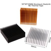 【C】50*50*15MM New Aluminum Heatsink Panel Heat Sink CPU Power IC Chip Cooler Radiator