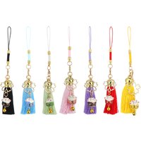 Janpanese Smart phone Strap Lanyards for iPhone Samsung Decor Daisy Flower Cat Bell Mobile Phone Strap Hang Rope Phone Charm