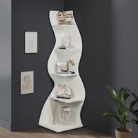 Tribesigns 5-stufiges Eckregal, modernes Wand-Eck-Bücherregal, stilvolles kleines Eck-Bücherregal