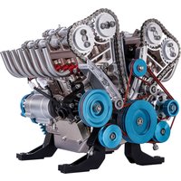 500+Pcs DIY V8 Engine Model Kit Metal Mechanical Engine Decoration Teaching Science Experiment Physics Toy Gift