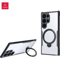 Xundd For Samsung Galaxy S25 S26 Ultra S26 Plus Magnetic Holder Case 360° Rotatable Airbag Anti-fall Back Clear Cover PC+TPU