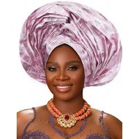 Bronzing African Headtie Braid Turban Caps for Women Nigeria Wedding Geles Party Headgear Headpiece Auto Gele Female Head Wraps