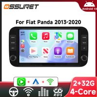 1DIN Android 14 Autoradio für Fiat Panda 2013–2020 Panda Van 2007 Multimedia GPS DSP Autoradio Carplay Intelligenter Bildschirm-Player