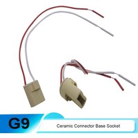 G9 Lamp Base Ceramic Connector Base Socket With 20CM Line For LED Halogen Bulb Light G9 Lamp Holder