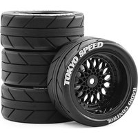 4 pcs 65mm RC rally racing tires drift tires FW06 Tamiya TT01 TT02 XV01 1/10 RC racing upgrade parts wheel hub tires