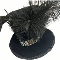 New Halloween hat headband, European and American retro colored feather headpiece, bachelor party hat, plush