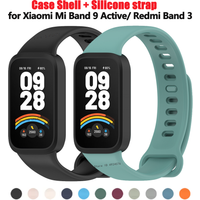 Silicone Strap+casing Shell For Xiaomi Mi Band 9 Active Sport Strap Bracelet For Redmi Band 3 Smartwatch Wristband Accessories