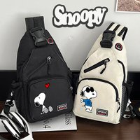 AliExpress Bandai Snoopys Fashion Chest Bag MultiFunctional Unisex Shoulder Bag Casual Business Male Women Backpack Outdoor Cycling Sports Gifts