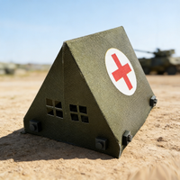 Military Medical Tent Building Blocks set Army Field Hospital Model Construction Toy For Kids