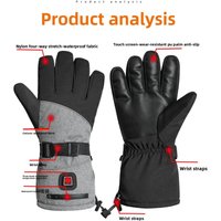 AliExpress eiao 2025 Winter New 5V USB Electric Heated Gloves for Motorcycle Cycling, Touch Screen Warm Cold Resistant Outdoor Sport Gloves