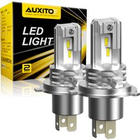 AUXITO 1/2X H4 9003 LED Headlight Bulb CSP Fanless With Canbus 9003 LED High & Low Beam Headlamp for Car Motorcycle 12V 12000Lm