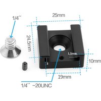 Cold Shoe Mount Adapter 1/4 Screw for DSLR Camera Cage Diving Tray Bracket Extension Mount Umbrella Flash Light LED Holder