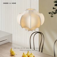 Nordic Wabi Sabi Silk Chandelier Japanese-Style Pendant Light Living Room Dining Room Tea Room Zen Bubble Home Decor Lighting