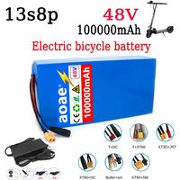 48V 100ah 13s8p lithium-ion battery pack 48V 100000mAh 2000W electric battery, built-in 50A BMS+chargerr